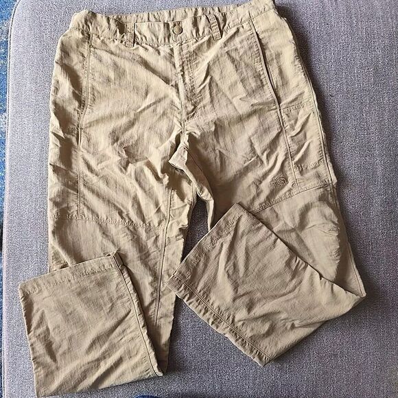 The North Face Mens Hiking Performance Nylon Flash Cargo 36x31 Khaki Tan - Picture 1 of 13